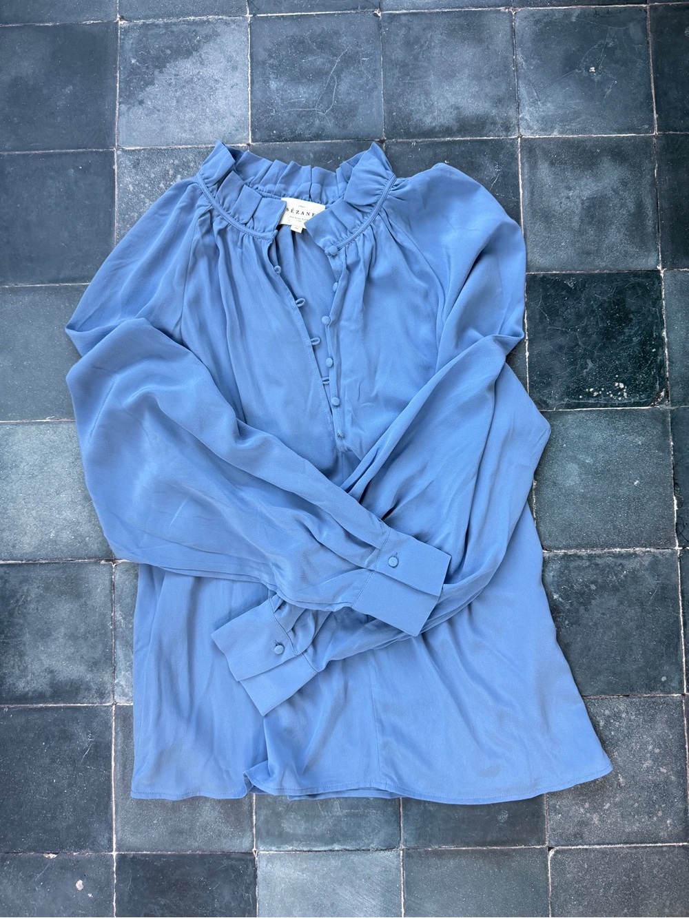Sezane  Loubna Blouse Lavender Blue Size 4